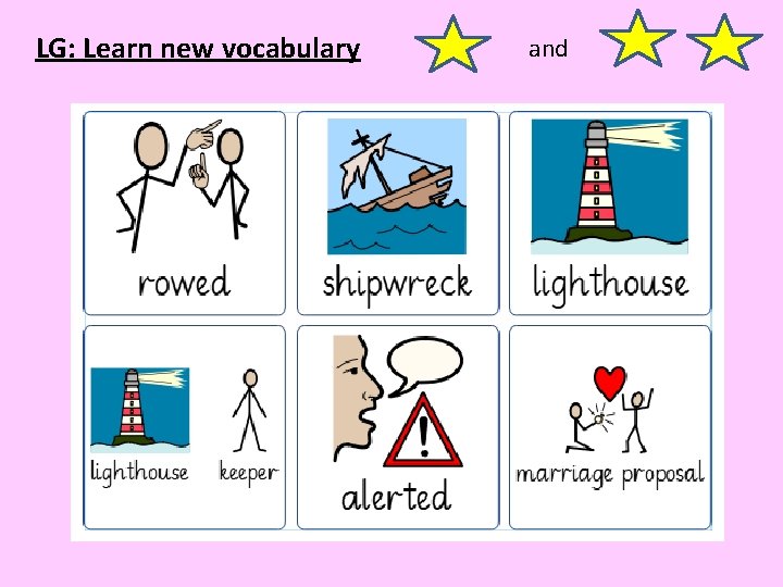 LG: Learn new vocabulary and 