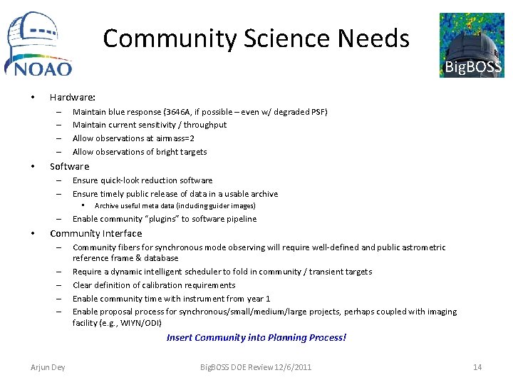 Community Science Needs Big. BOSS • Hardware: – – • Maintain blue response (3646
