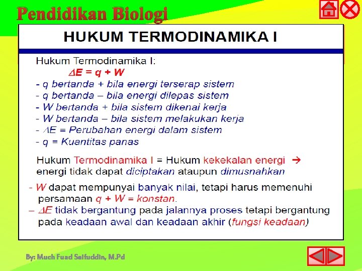 Pendidikan Biologi By: Much Fuad Saifuddin, M. Pd 