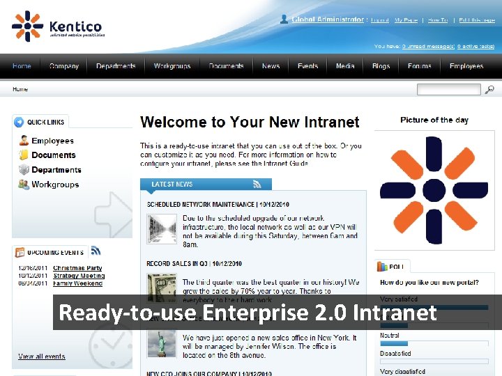Kentico Intranet Solution Ready-to-use Enterprise 2. 0 Intranet 
