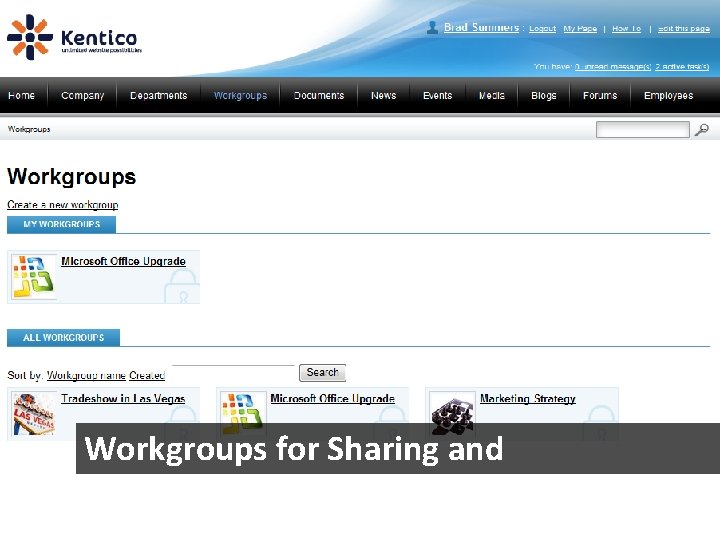 Workgroups for Sharing and Collaboration 