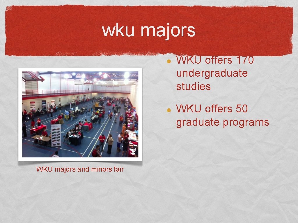 wku majors WKU offers 170 undergraduate studies WKU offers 50 graduate programs WKU majors