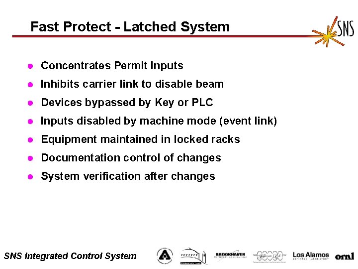 Fast Protect - Latched System l Concentrates Permit Inputs l Inhibits carrier link to