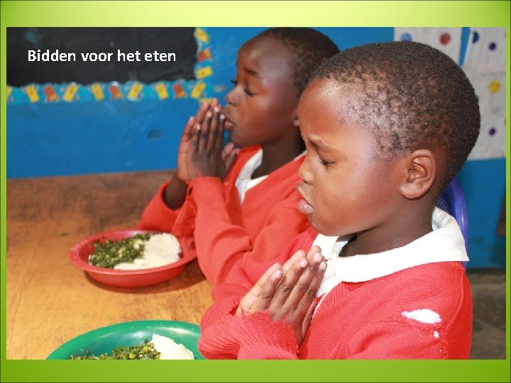 Bidden voor het eten 