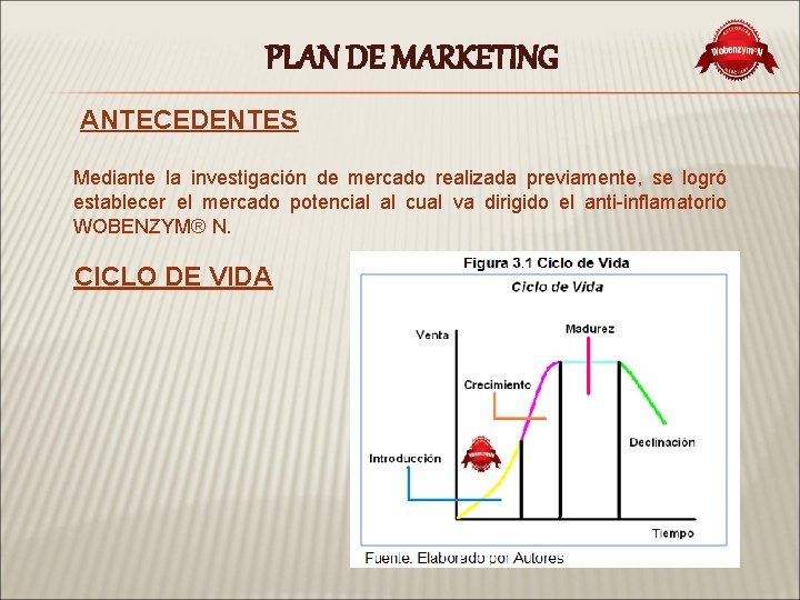 PLAN DE MARKETING ANTECEDENTES Mediante la investigación de mercado realizada previamente, se logró establecer