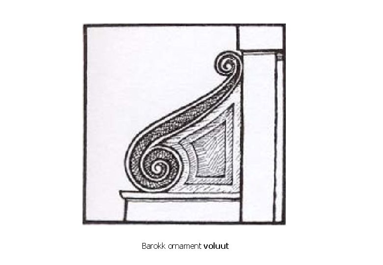 Barokk ornament voluut 