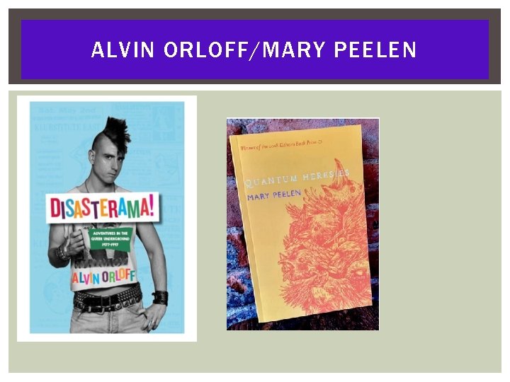 ALVIN ORLOFF/MARY PEELEN 