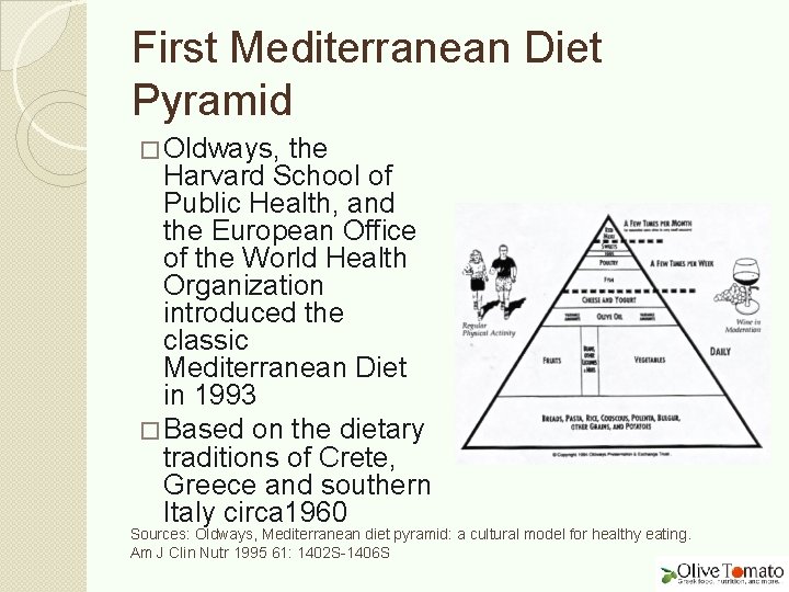First Mediterranean Diet Pyramid � Oldways, the Harvard School of Public Health, and the