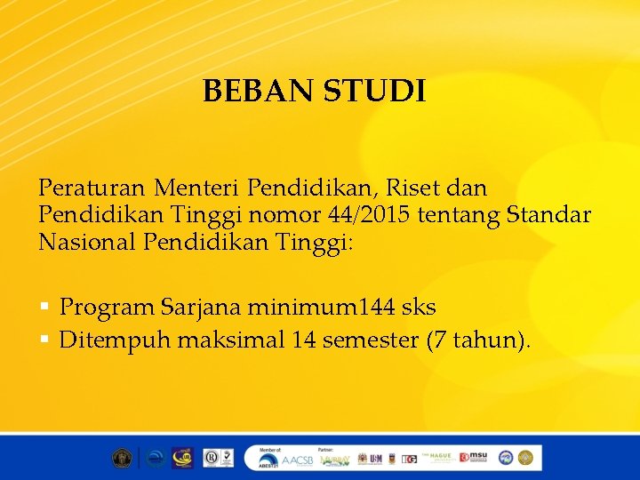BEBAN STUDI Peraturan Menteri Pendidikan, Riset dan Pendidikan Tinggi nomor 44/2015 tentang Standar Nasional