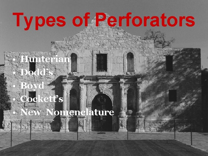 Types of Perforators • • • Hunterian Dodd’s Boyd Cockett’s New Nomenclature 