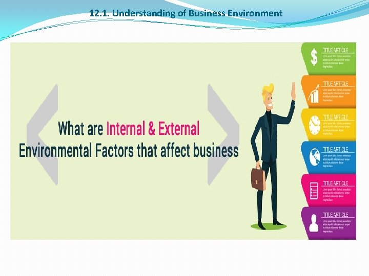 12. 1. Understanding of Business Environment 