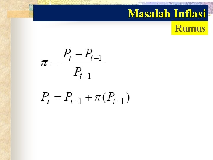 Masalah Inflasi Rumus 