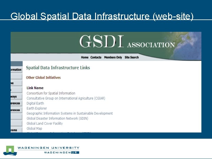 Global Spatial Data Infrastructure (web-site) 