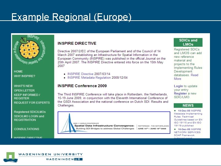 Example Regional (Europe) 