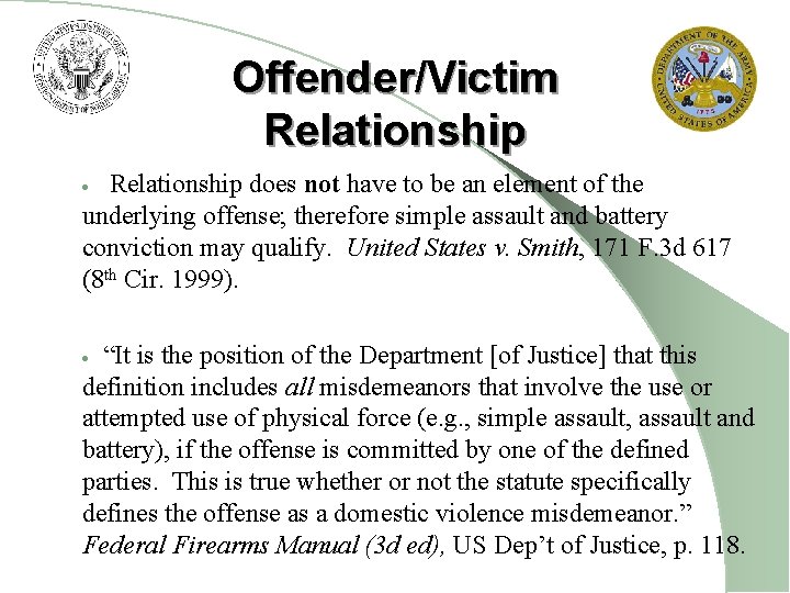 Offender/Victim Relationship does not have to be an element of the underlying offense; therefore