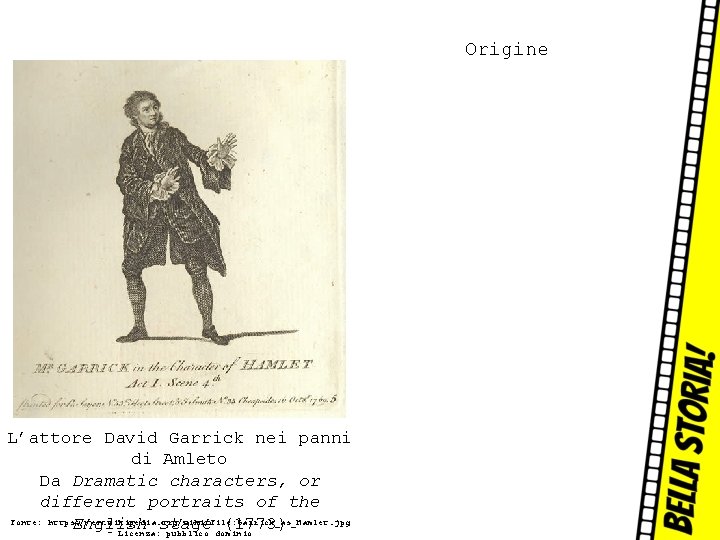 Origine L’attore David Garrick nei panni di Amleto Da Dramatic characters, or different portraits
