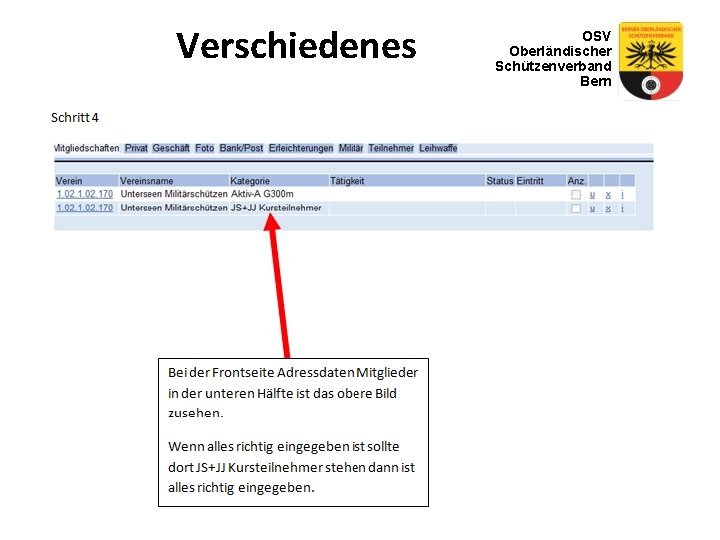 Verschiedenes OSV Oberländischer Schützenverband Bern 