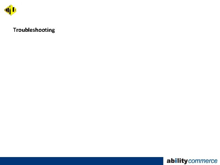 Troubleshooting 