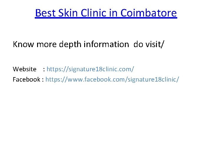 Best Skin Clinic in Coimbatore Acne care You