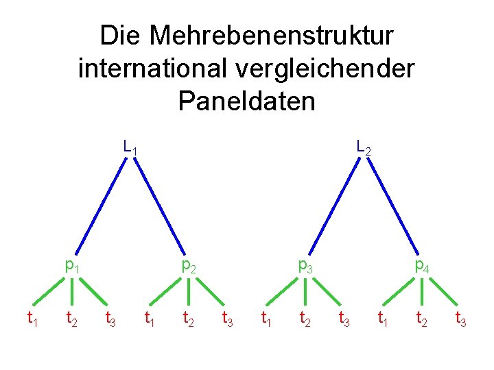 Die Mehrebenenstruktur international vergleichender Paneldaten L 1 L 2 p 1 t 2 p