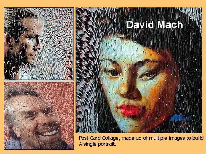 David Mach Post Card Collage, made up of multiple images to build A single David Mach Post Card Collage, made up of multiple images to build A single