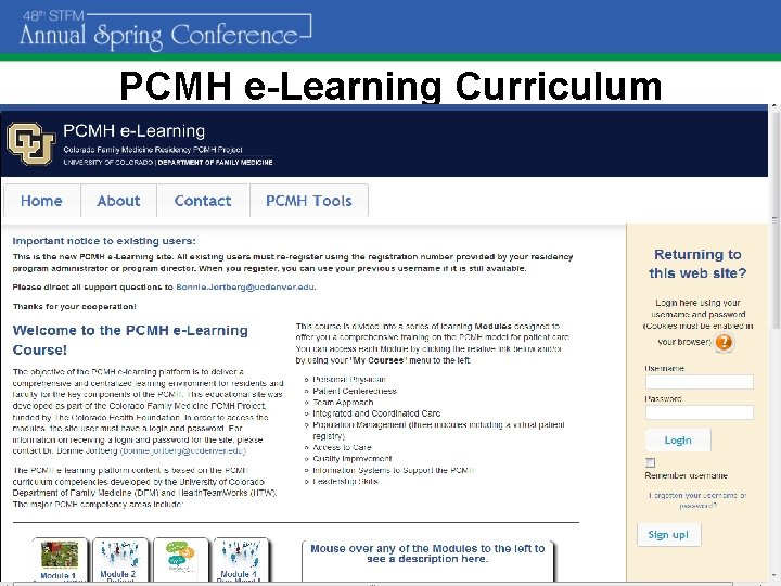 PCMH e-Learning Curriculum Modules 