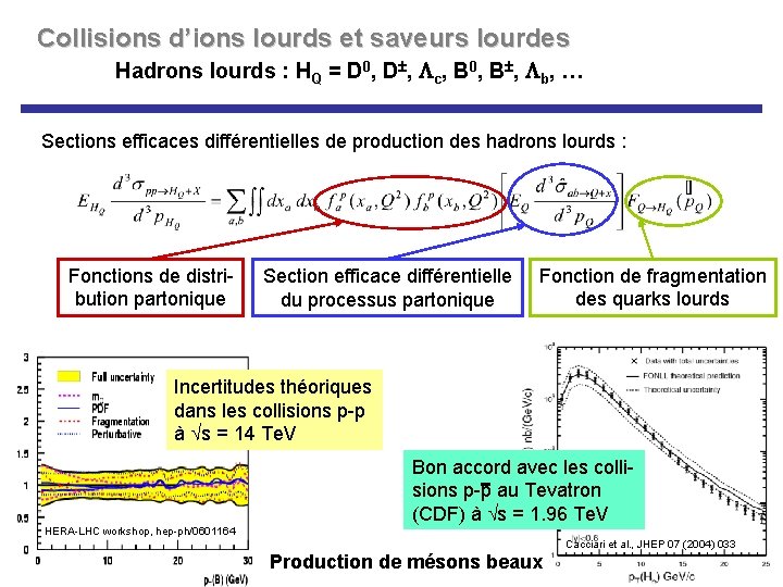 Collisions d’ions lourds et saveurs lourdes Hadrons lourds : HQ = D 0, D