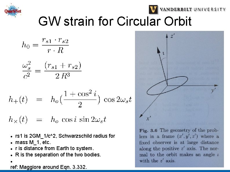 GW strain for Circular Orbit rs 1 is 2 GM_1/c^2, Schwarzschild radius for mass