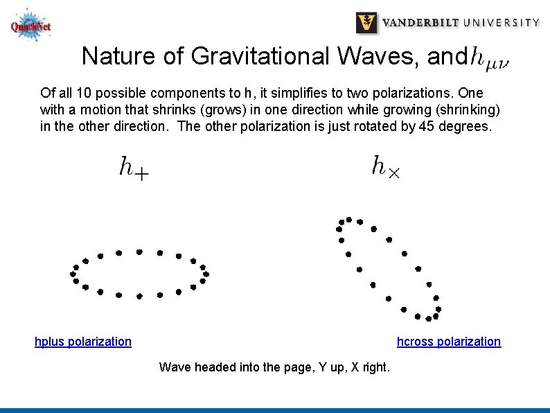 Nature of Gravitational Waves, and Of all 10 possible components to h, it simplifies