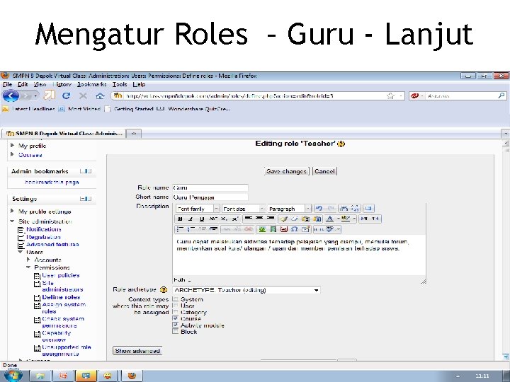 Mengatur Roles – Guru - Lanjut 