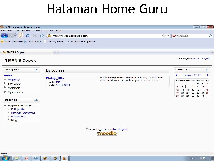 Halaman Home Guru 