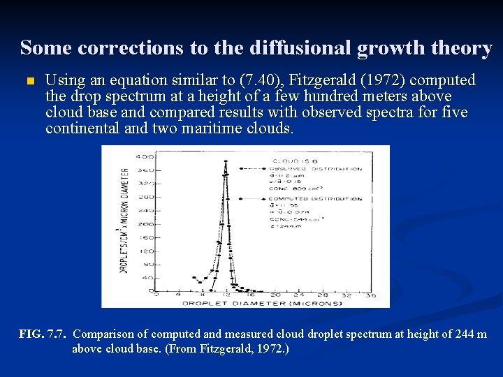 Some corrections to the diffusional growth theory n Using an equation similar to (7.