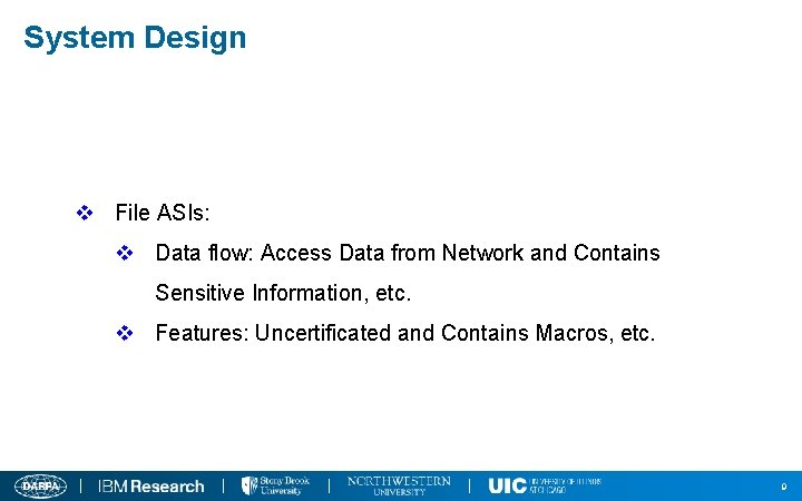 System Design v File ASIs: v Data flow: Access Data from Network and Contains