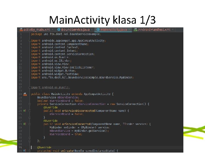 Main. Activity klasa 1/3 