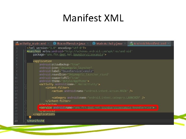 Manifest XML 