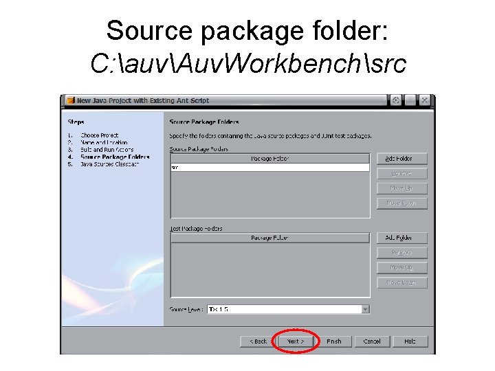 Source package folder: C: auvAuv. Workbenchsrc 