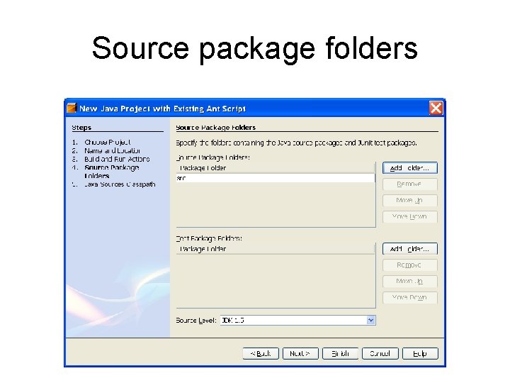 Source package folders 