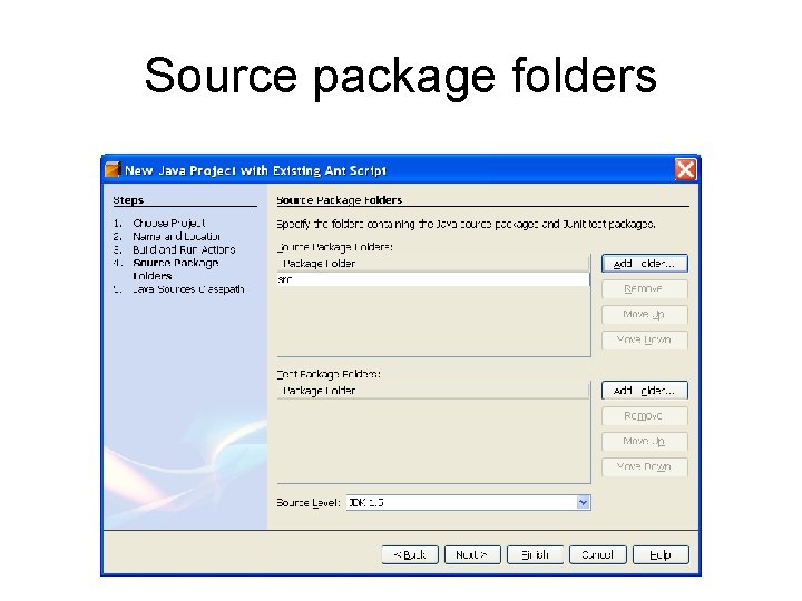 Source package folders Source package folders