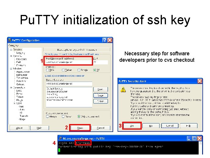 Pu. TTY initialization of ssh key Necessary step for software developers prior to cvs