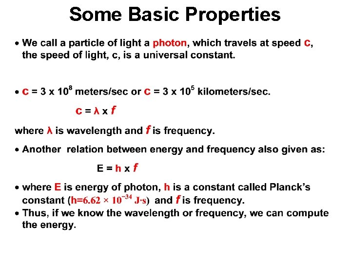 Some Basic Properties 