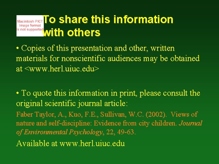 To share this information with others • Copies of this presentation and other, written