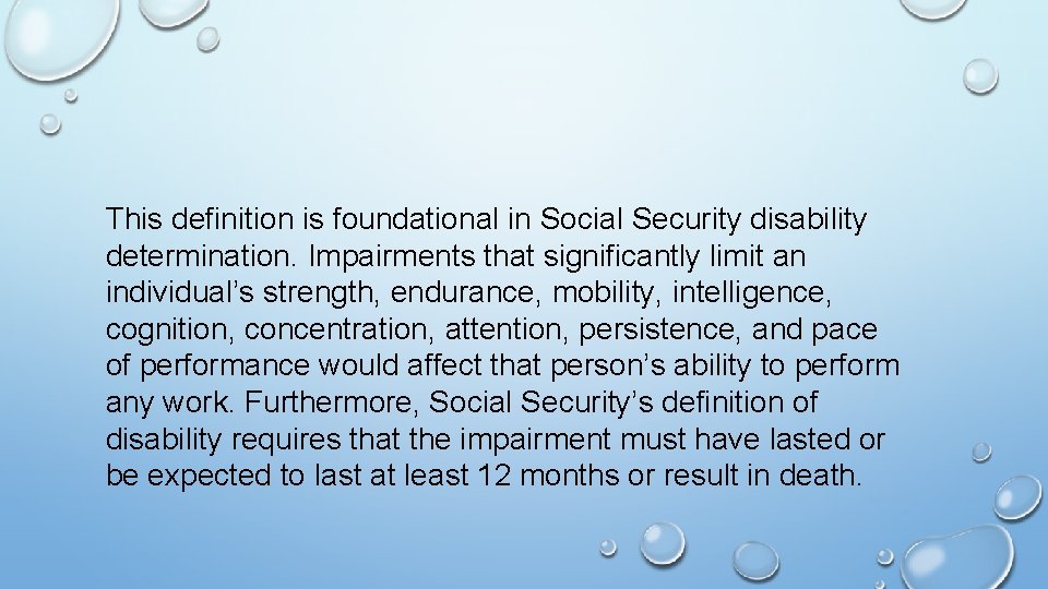 This definition is foundational in Social Security disability determination. Impairments that significantly limit an