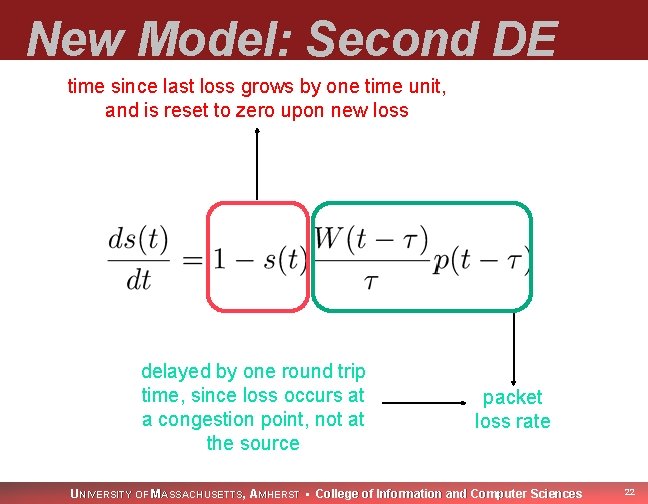 New Model: Second DE time since last loss grows by one time unit, and