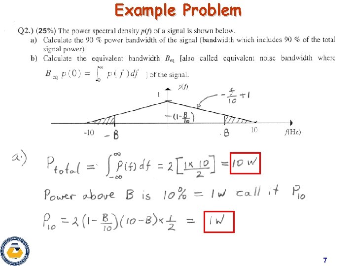 Example Problem 7  Example Problem 7