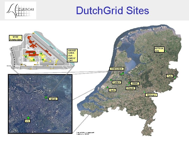 Dutch. Grid Sites WCW Amsterdam ASTRON, JIVE NIKHEF SARA Uv. A AMOLF CWI Amsterdam