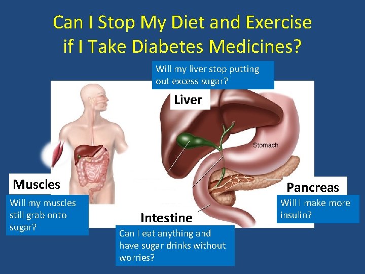 Can I Stop My Diet and Exercise if I Take Diabetes Medicines? Will my