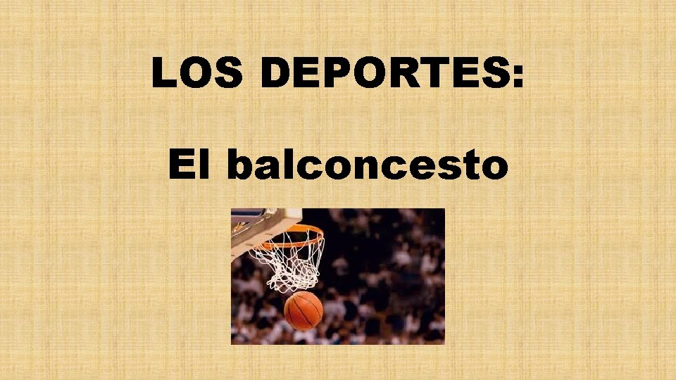 LOS DEPORTES: El balconcesto 
