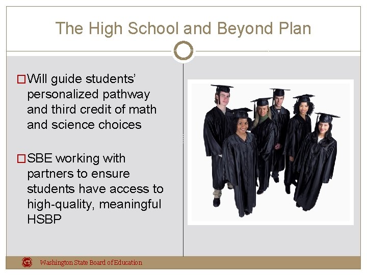 The High School and Beyond Plan �Will guide students’ personalized pathway and third credit