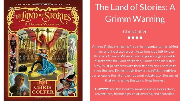 The Land of Stories: A Grimm Warning Insert Image of Book Cover Here Chris