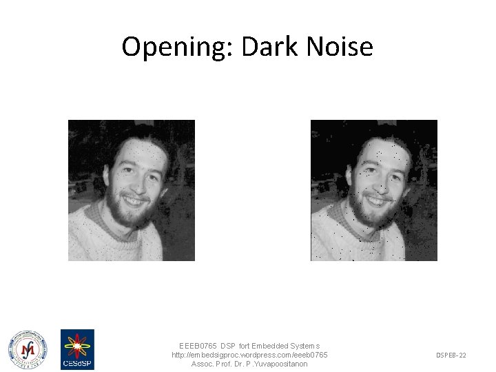 Opening: Dark Noise EEEB 0765 DSP fort Embedded Systems http: //embedsigproc. wordpress. com/eeeb 0765